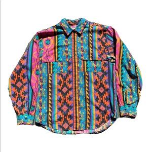 Vintage Wrangler Aztec Western Shirt